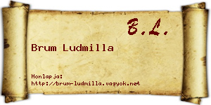 Brum Ludmilla névjegykártya